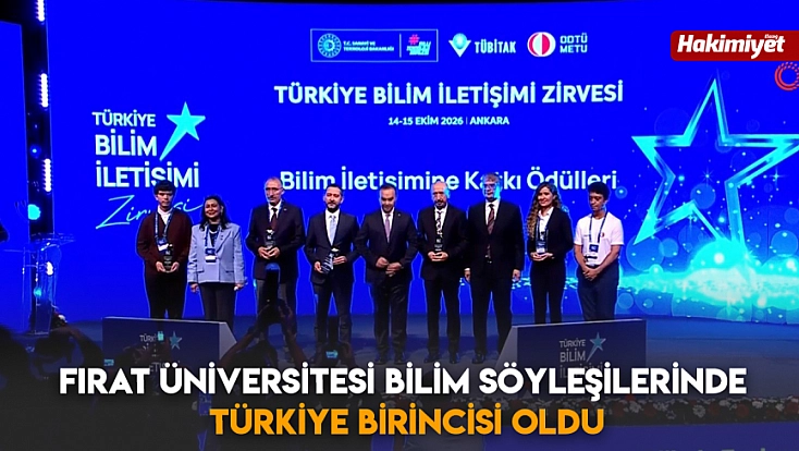 Fırat Üniversitesi Bilim Söyleşilerinde Türkiye birincisi oldu