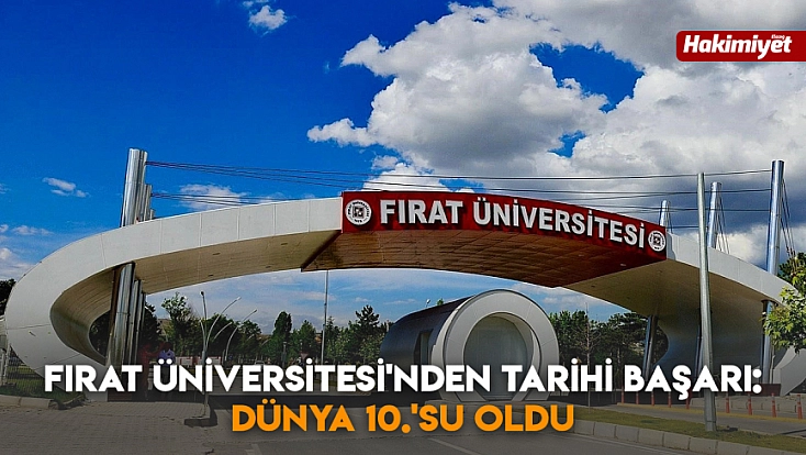 Fırat Üniversitesi'nden tarihi başarı: Dünya 10.'su oldu