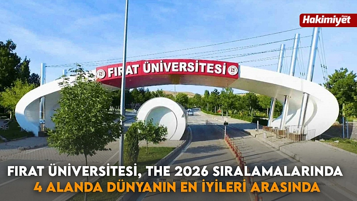 Fırat üniversitesi, the 2026 sıralamalarında 4 alanda dünyanın en iyileri arasında