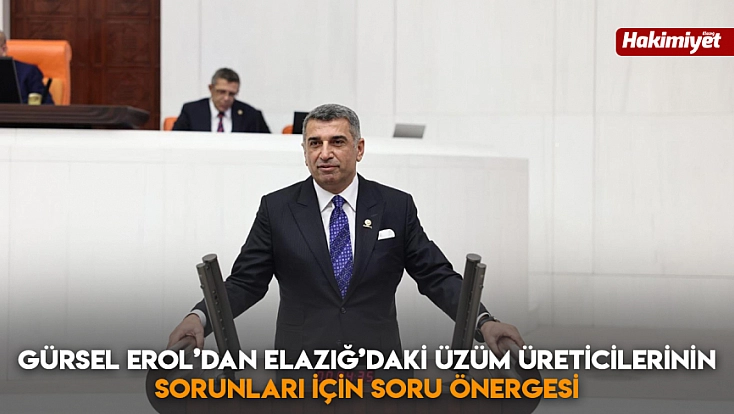 Gürsel Erol’dan Elazığ’daki üzüm üreticilerinin sorunları için soru önergesi