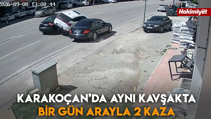Karakoçan’da aynı kavşakta bir gün arayla 2 kaza