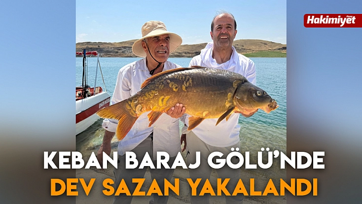 Keban Baraj Gölü’nde Dev sazan yakalandı