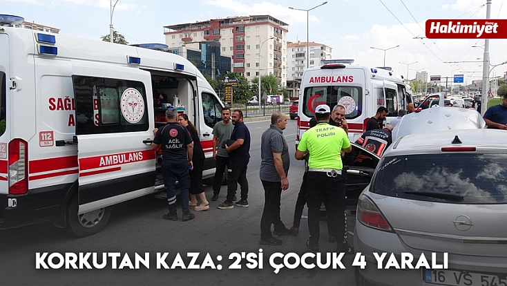 Korkutan kaza: 2'si çocuk 4 yaralı