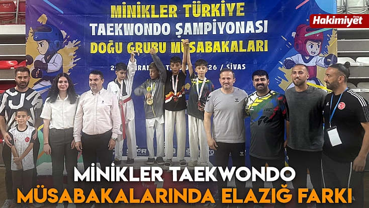 Minikler Taekwondo müsabakalarında Elazığ farkı
