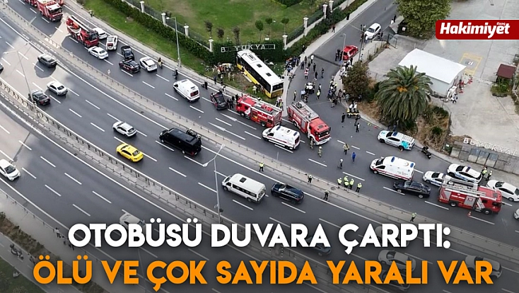 Otobüsü duvara çarptı: ölü ve çok sayıda yaralı var