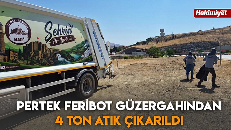 Pertek feribot güzergahından 4 ton atık çıkarıldı