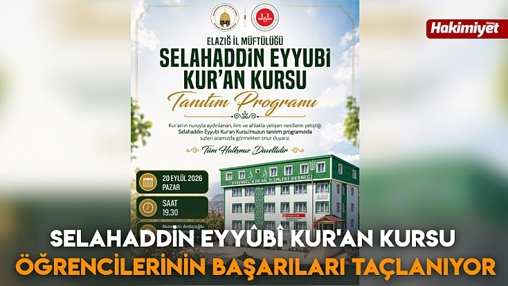 Selahaddin Eyyubi Kur'an Kursu öğrencilerinin başarıları taçlanıyor