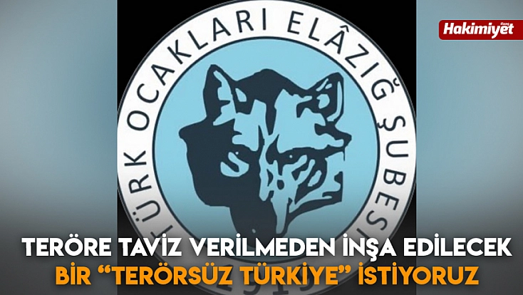 Teröre taviz verilmeden inşa edilecek bir 'Terörsüz Türkiye' istiyoruz
