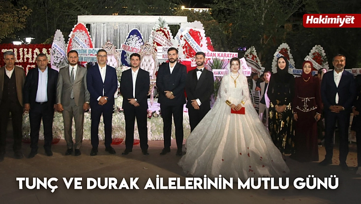 Tunç ve Durak ailelerinin mutlu günü