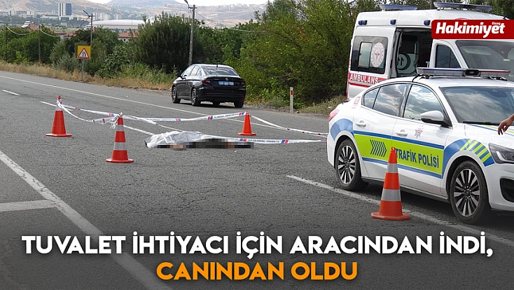 Tuvalet ihtiyacı için aracından indi, canından oldu