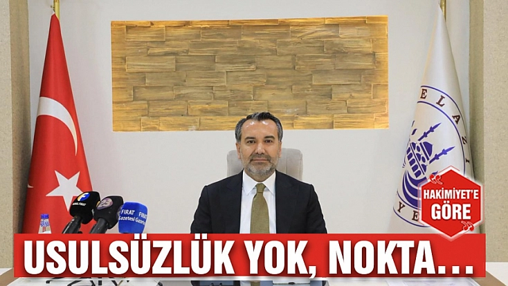 Usulsüzlük yok, nokta…