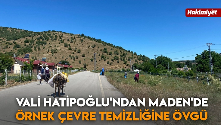 Vali Hatipoğlu'ndan Maden'de örnek çevre temizliğine övgü