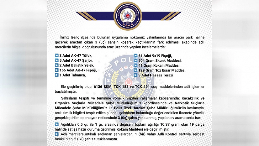 2 şüpheli tutuklandı