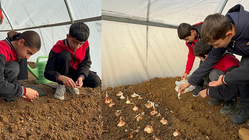 Arıcak'ta minik eller toprakla buluştu