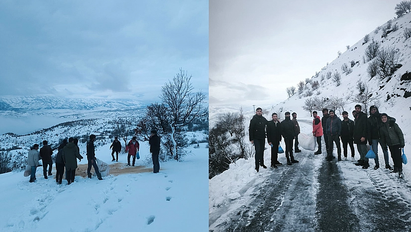 Arıcak'ta zorlu kış günlerinde yaban hayvanları unutulmadı
