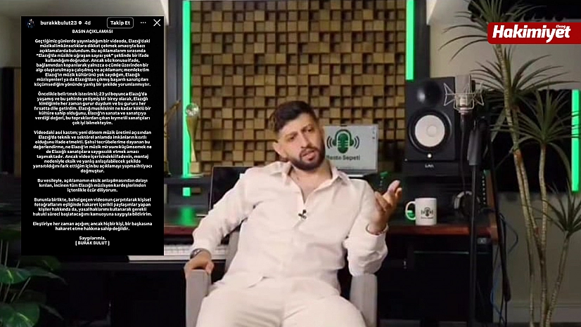 Burak Bulut'tan Elazığ açıklaması
