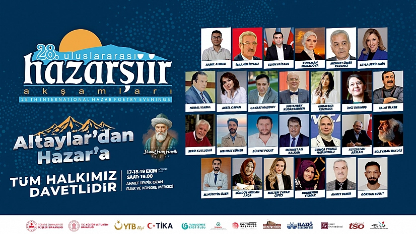 Elazığ'da 28. Uluslararası Hazar Şiir Akşamları başlıyor