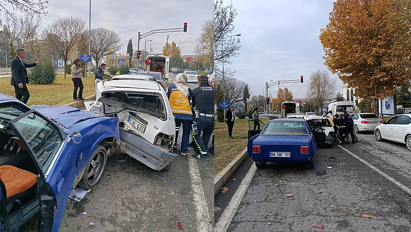 Elazığ'da 4 araç birbirine girdi!