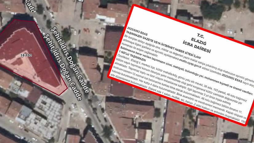 Elazığ'da bu fiyata şehir merkezinde ev mi kaldı? Elazığ'da icradan satılık daire şaşırtıyor
