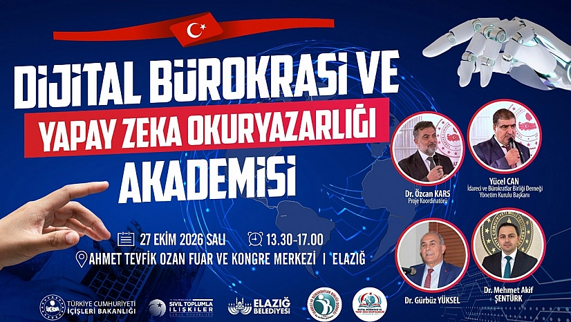 Elazığ'da Dijital Bürokrasi ve Yapay Zeka Okuryazarlığı Akademisi düzenlenecek