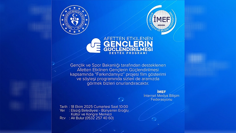 Elazığ'da gençlere yönelik 'Afetten etkilenen gençlerin güçlendirilmesi' etkinliği düzenlenecek