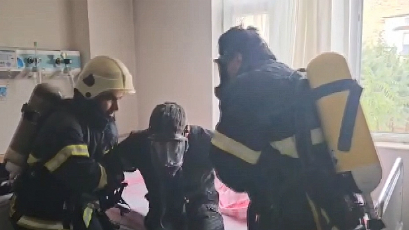 Elazığ'da hastanede yangın tatbikatı