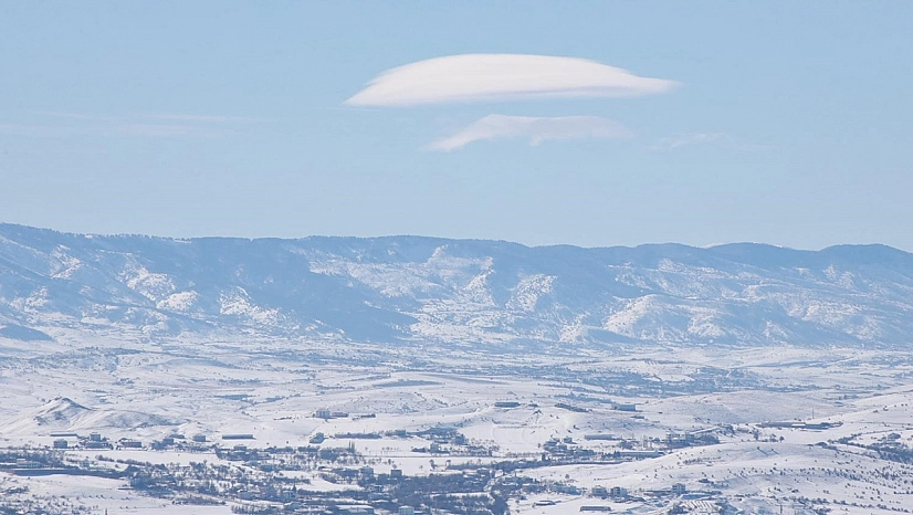 Elazığ'da nadir görülen mercek bulutları görsel şölen yarattı