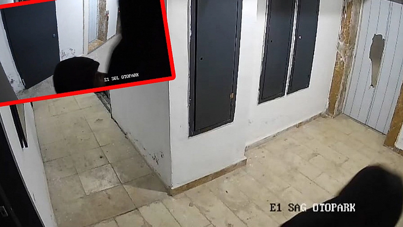 Elazığ'da sitede korku dolu anlar: Kameraları parçaladı