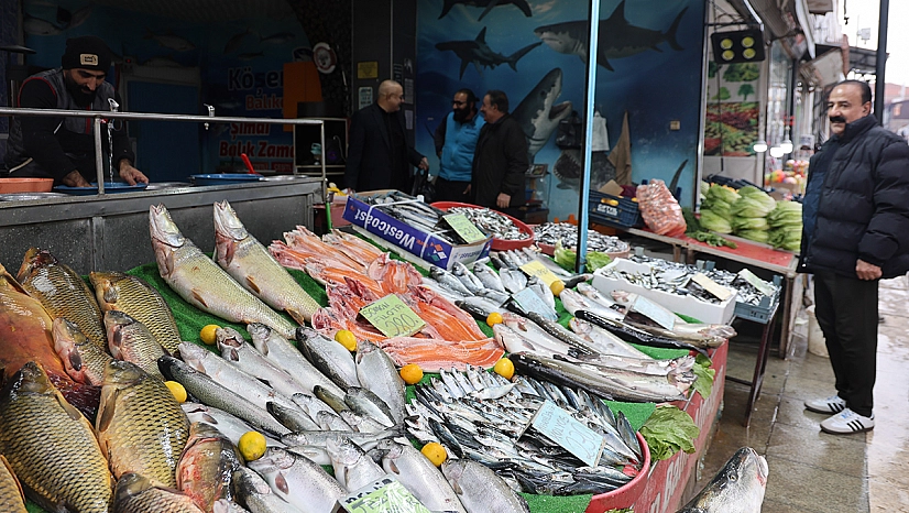 Elazığ'da soğuk hava balık tezgahlarına ilgi artırdı