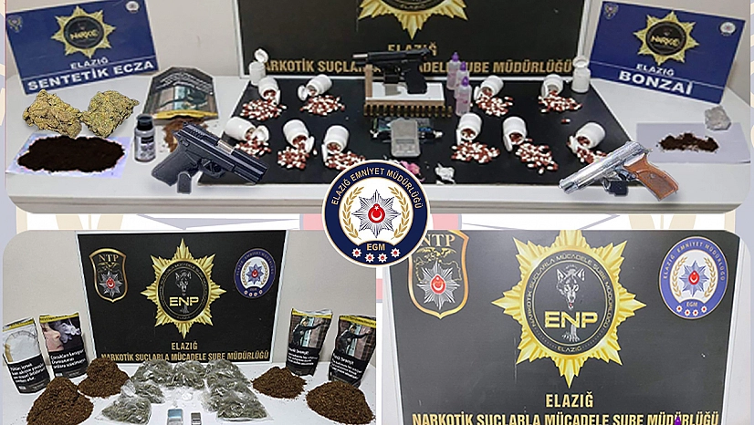 Elazığ'da uyuşturucu operasyonu: 19 tutuklama