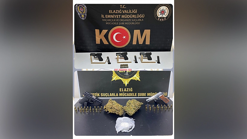Elazığ'da uyuşturucu ve silah operasyonu