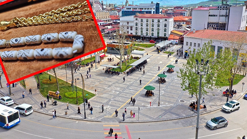 Elazığ'da yapımı tam 3 ay süren pırlanta işlemeli tespih görücüye çıktı