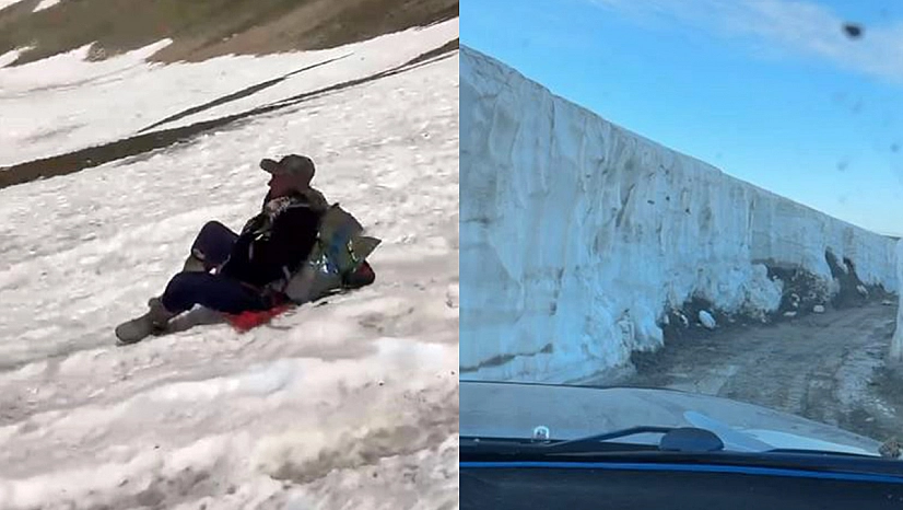 Elazığ'dan mantar toplamaya gitti, Temmuz'da karda kaydı