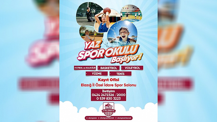Elazığ İl Özel İdare Yaz Spor Okulları kayıtları başladı