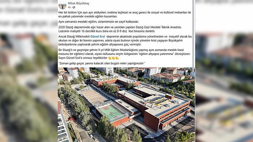 Elazığ milli eğitim eski müdüründen Gürsel Erol'a teşekkür