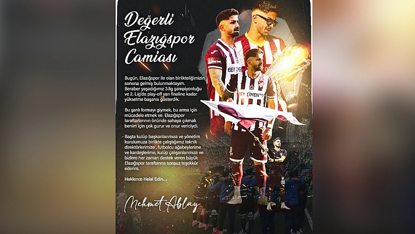 Elazığspor'da ayrılık
