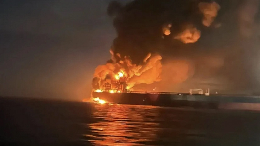 Karadeniz açıklarındaki iki tanker gemisine saldırı anları ortaya çıktı