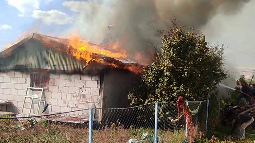 Malatya'da müstakil evde yangın paniği