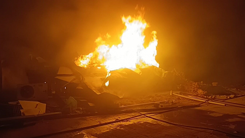 Malatya'da şantiyede yangın paniği