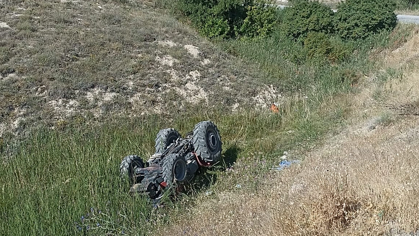 Malatya'da traktör şarampole yuvarlandı: 1 ölü