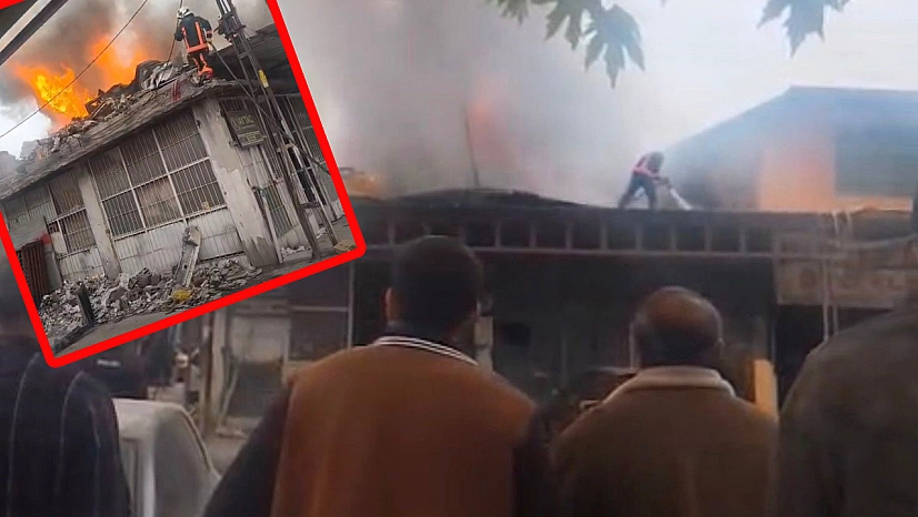 Malatya Küçük Sanayi Sitesi'nde kaporta atölyesinde yangın