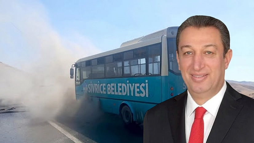 Sivrice'de otobüs yangını: Başkan Irmak'tan açıklama