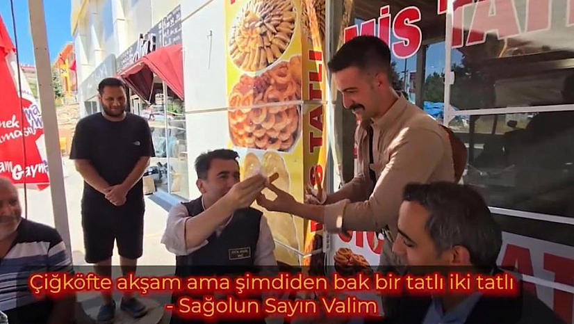Tunceli Valisi Aygöl, çiğ köfteyi tatlıya bağladı