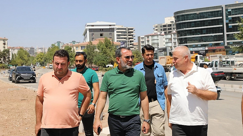 Başkan Şerifoğulları Hazardağlı Kavşağı'nda incelemelerde bulundu