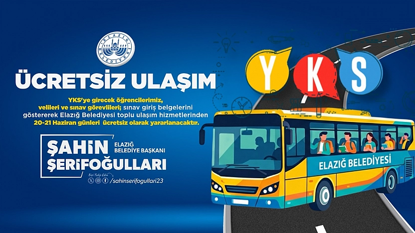 Elazığ Belediyesi'nden ücretsiz ulaşım desteği