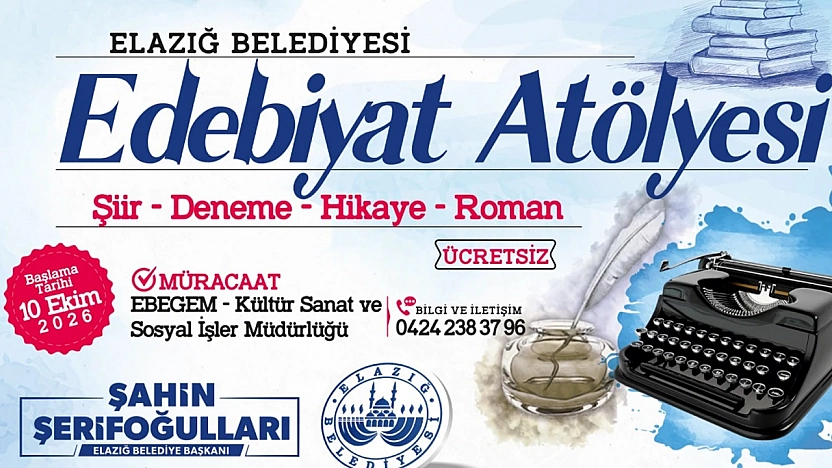 Elazığ Belediyesi'nin Edebiyat Atölyesi başvuruları başladı