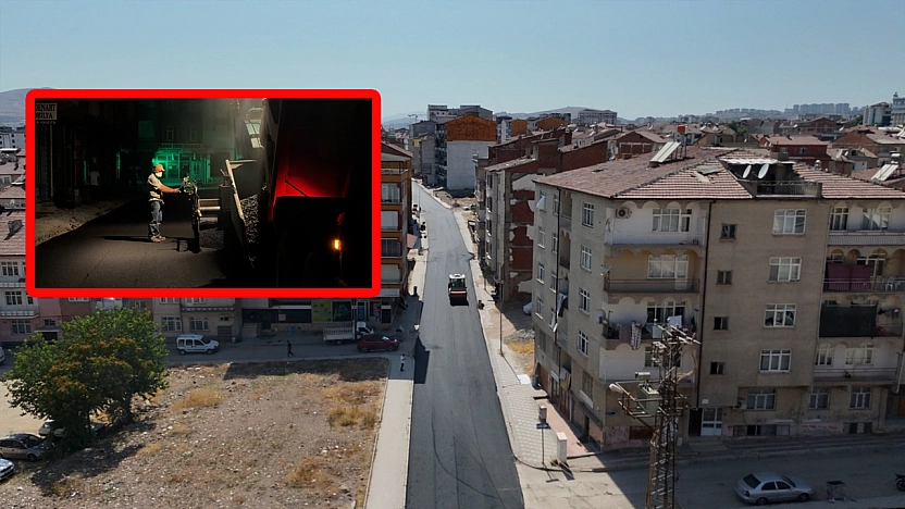 Elazığ'da 12 kilometrelik yol yenilendi