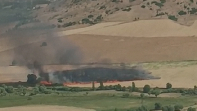 Elazığ'da arazi yangını!