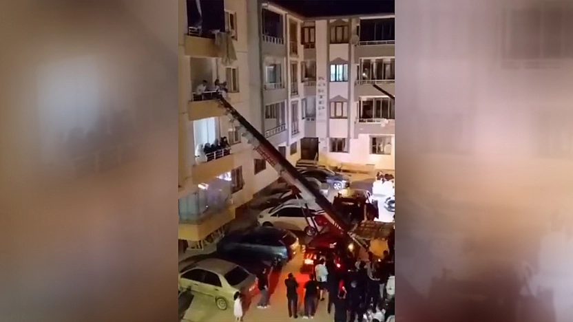 Elazığ'da damat dayağından kaçtı, devreye yük asansörü girdi