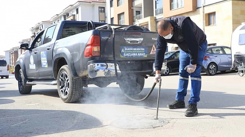 Elazığ'da haşere ilaçlaması devam ediyor